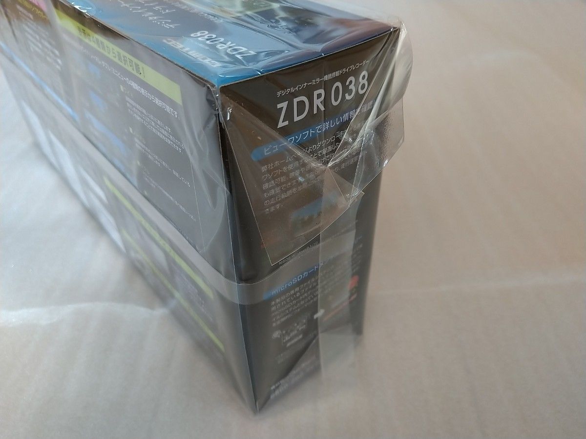 【新品未開封】コムテック ドライブレコーダー ZDR038【HDROP14付き】  デジタルインナーミラー機能搭載 前後2カメラ 