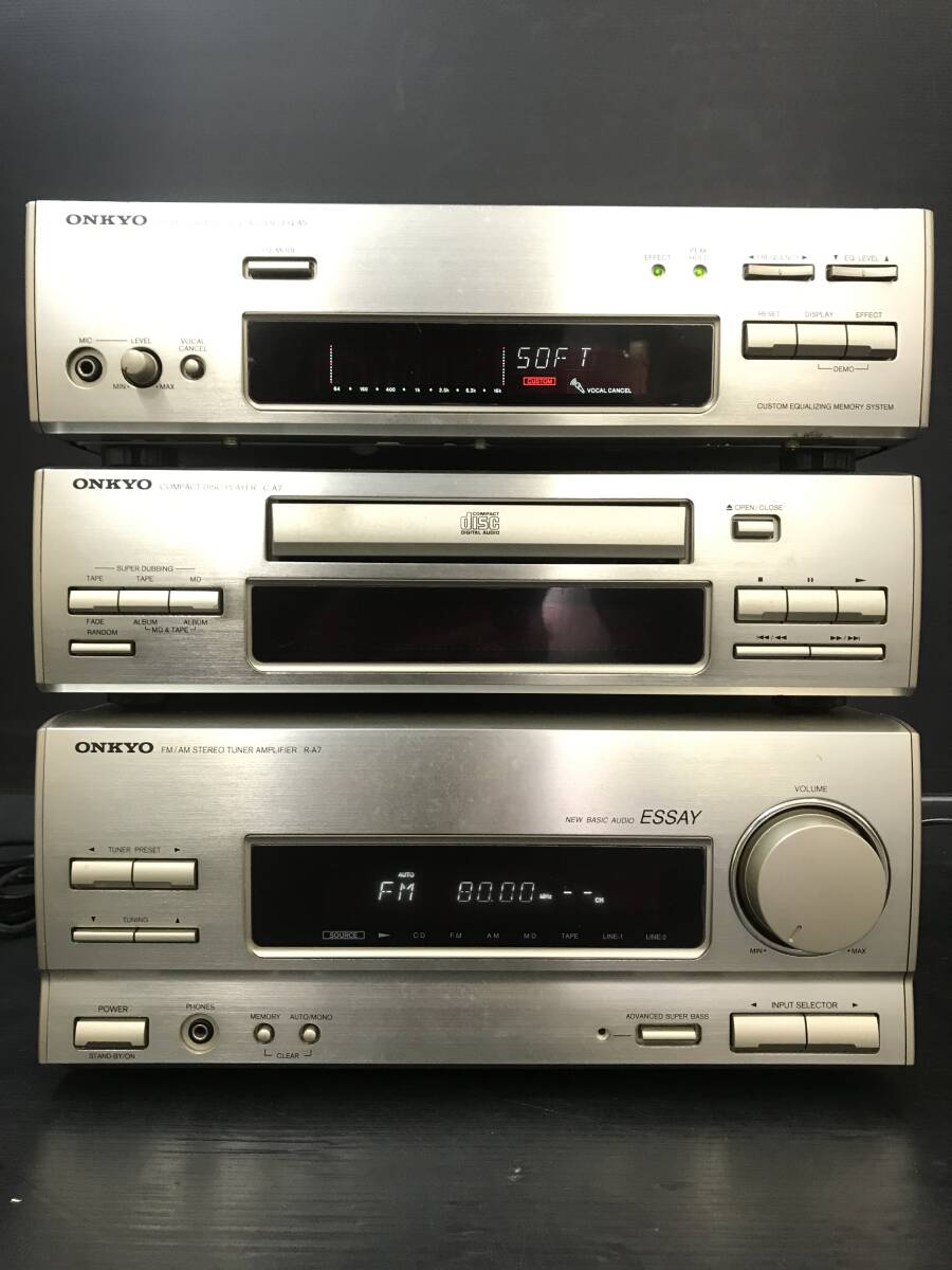 ./ONKYO/ player /3 point set set sale / electrification verification settled / electrification not yet verification / tuner amplifier / graphic equalizer /CD player /4.12-146 ST