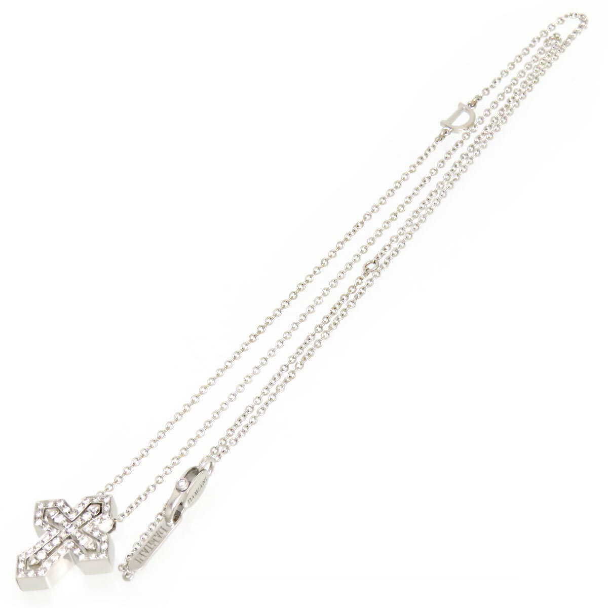  Damiani bell Epo k Crown necklace S 20089078 750 (K18WG) unisex Damiani used [ jewelry ]