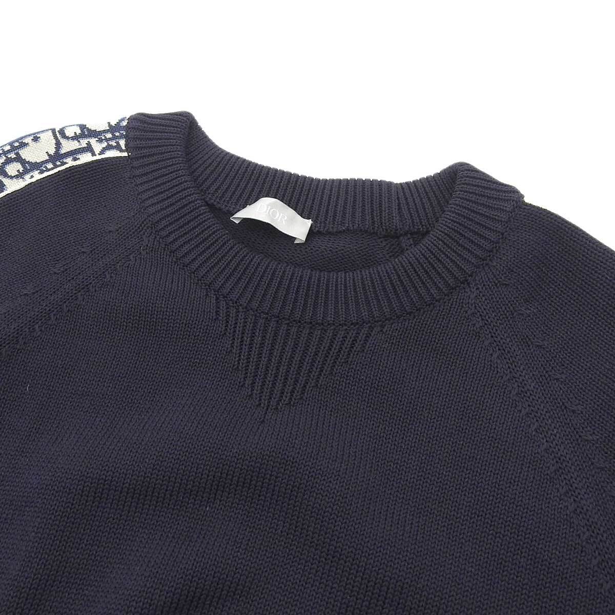  Dior ob leak cotton knitted Dior Homme 113M638AT187 men's navy ( dark blue ) Dior used [ apparel * small articles ]