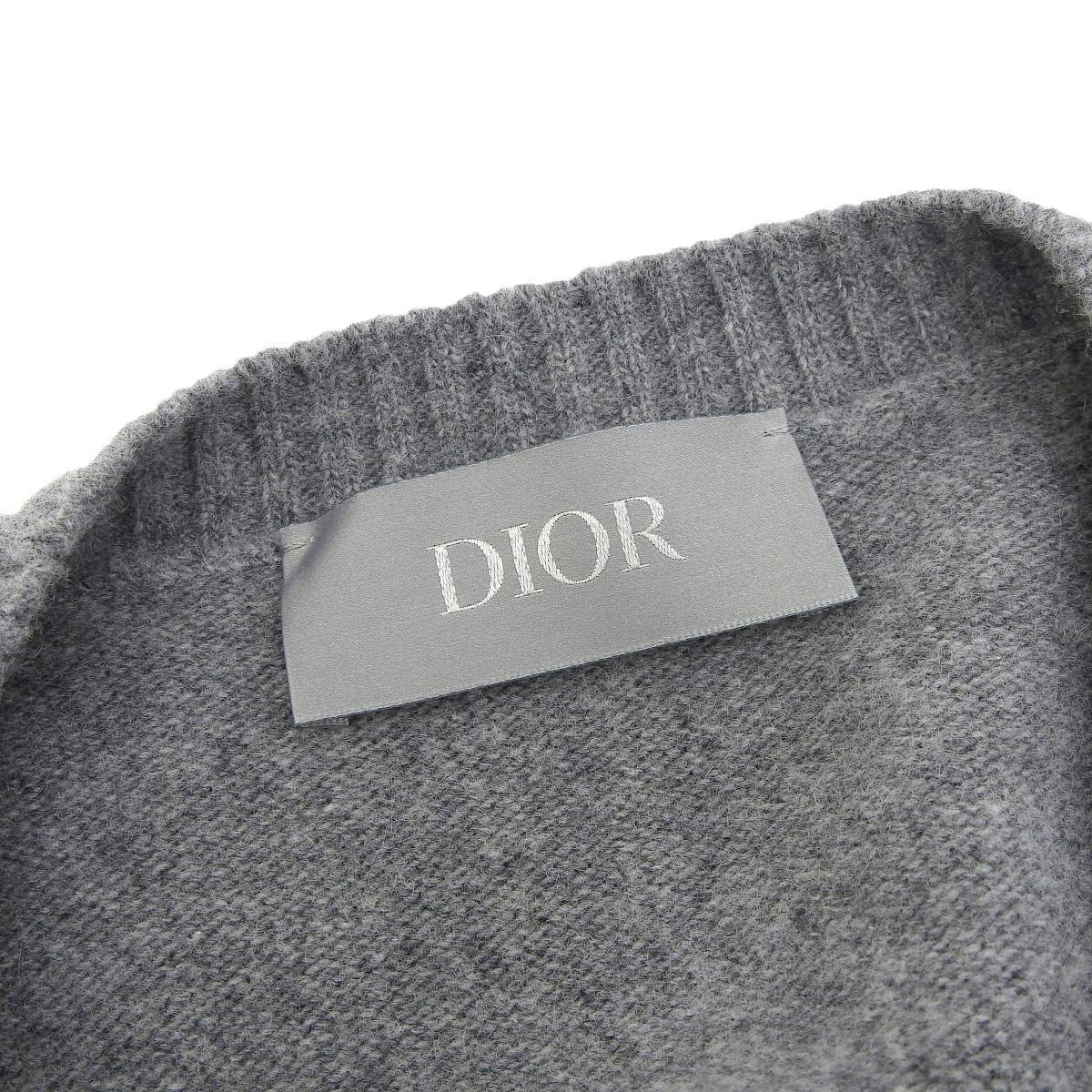 ディオール マルチカラー ロゴ インターシャ ニット 413M649AT774 メンズ グレー Dior 中古 【アパレル・小物】_画像6