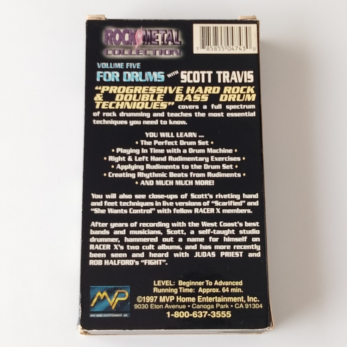 【スコット・トラヴィス/ドラム教則ビデオ】SCOTT TRAVIS(JUDAS PRIEST/RACER X)ROCK METAL COLLECTION VOLUME FIVE FOR DRUMS(MVP474)VHS_画像2