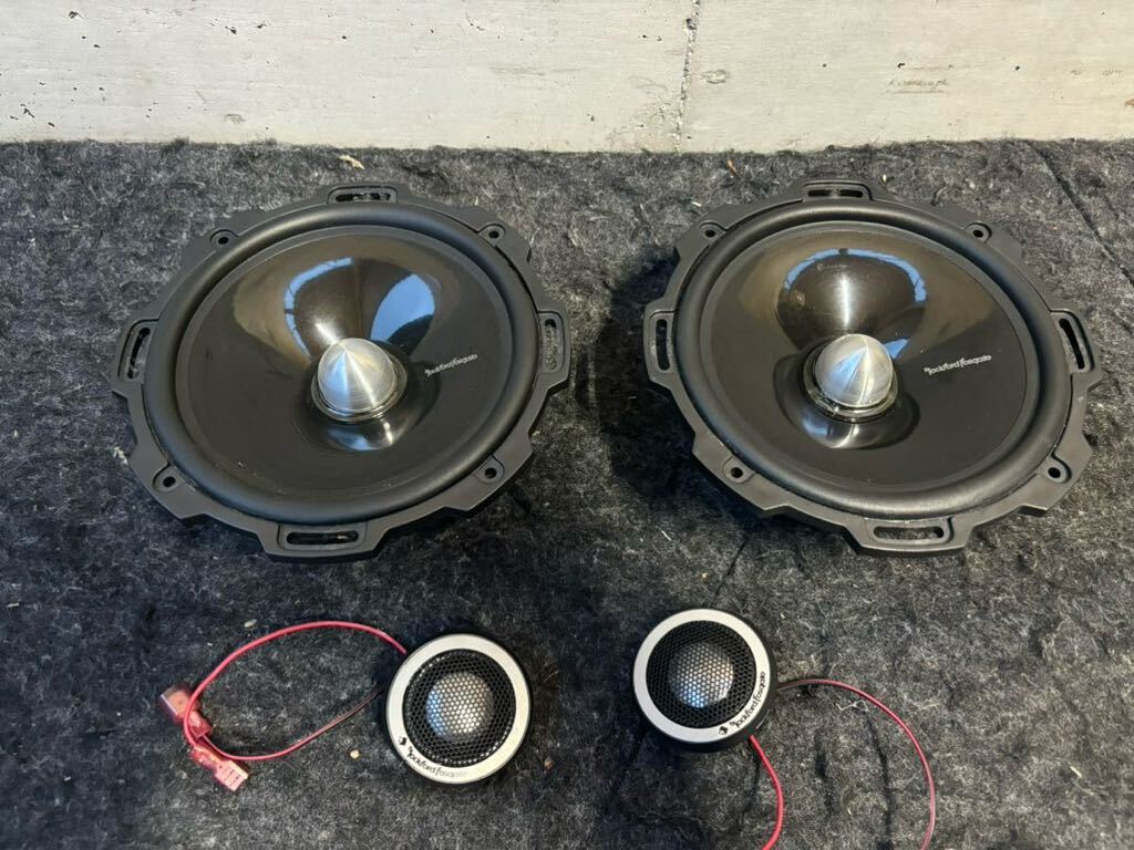  ☆⑥訳有 ロックフォード スピーカー ツイーター ２個セット 16.5㎝ 動作確認済み T2652-S Rockford Fosgate 100ｗ200ｗ4Ω中古オーディオの画像1