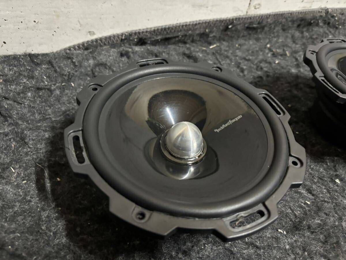 ☆①ロックフォード スピーカー 16.5㎝ 動作確認済み T2652-S Rockford Fosgate 100ｗ 200ｗ 4Ω 2個セット 中古 オーディオ ウーハーの画像2