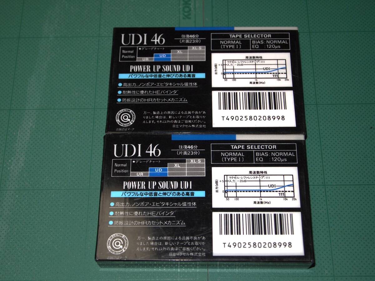 未開封 未使用 maxell UDI 46分 2本セット ノーマルポジション カセットテープ_画像2