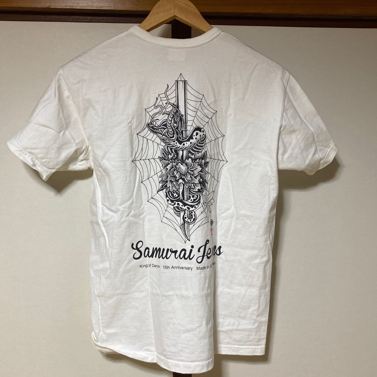 限定 SAMURAI JEANS サムライジーンズ 15周年 Tシャツ Lサイズ ベージュ 生成り色の画像7