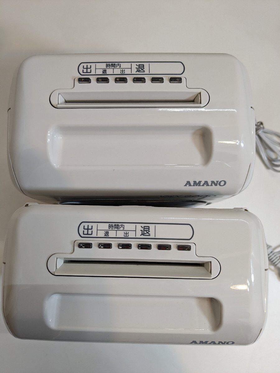 2台セット/美品■AMANO 電子タイムレコーダー ② BX2000 動作品 タイムカードマシン 4桁印字 大型アナログ時計 打刻機 据え置き式 印字30人の画像3