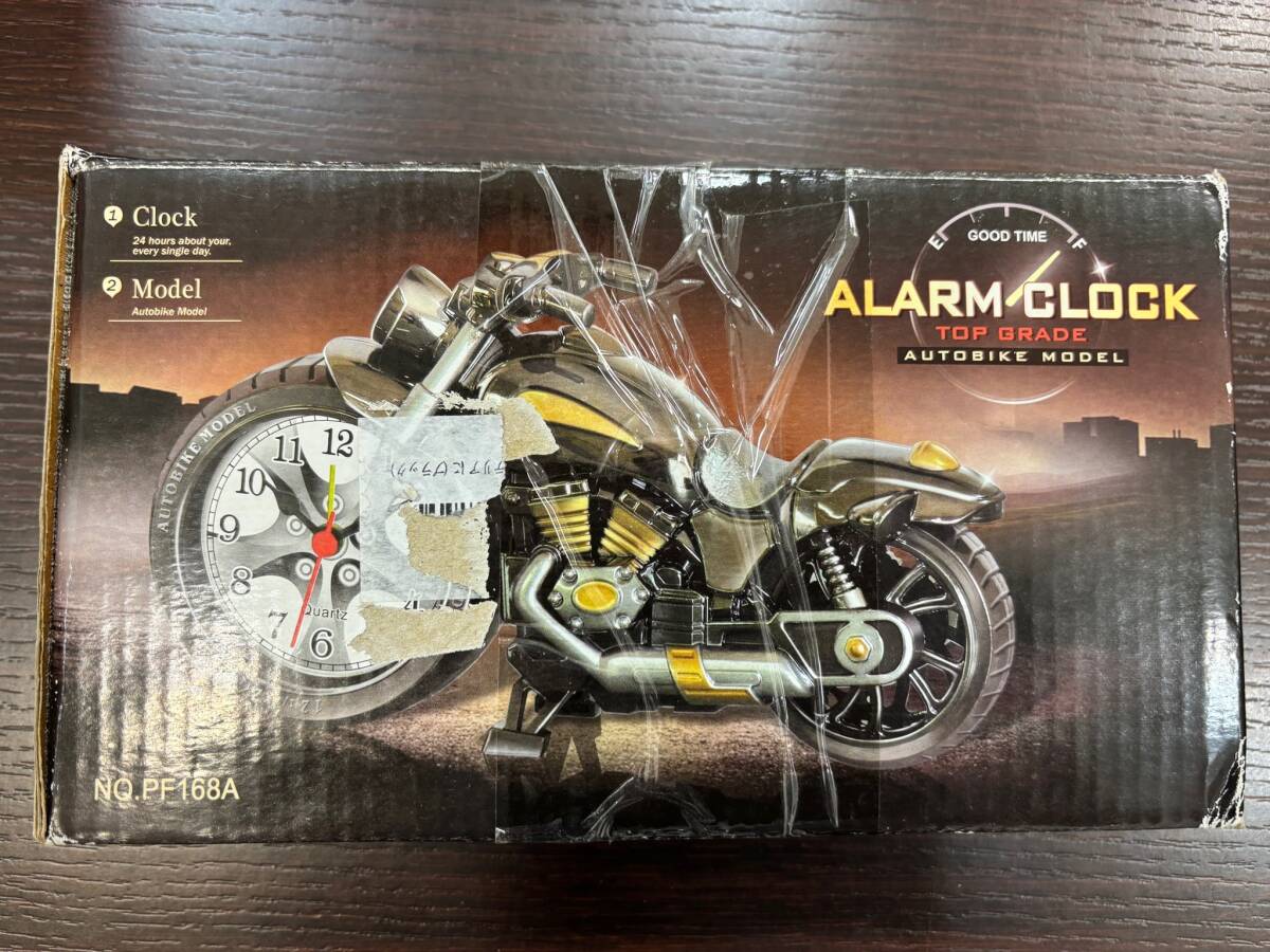 #16751 【1円スタート】ALARM CLOCK TOP GRADE AUTOBIKE MODEL バイク アメリカン 置物 目覚まし 時計の画像2