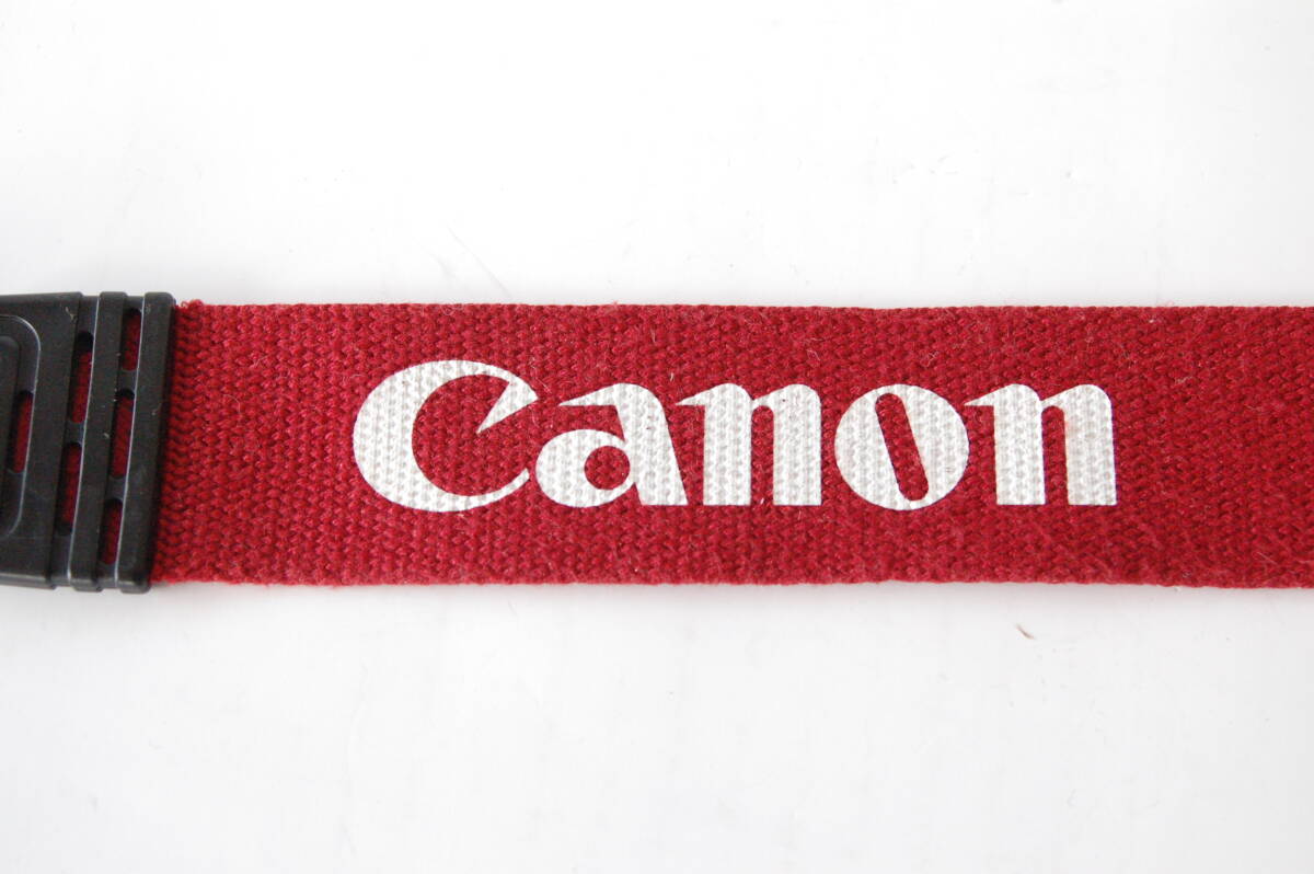 キャノン Canon ストラップ 赤地に白色のペイント「Canon」ロゴ有り [中古・良品] 送料無料_画像4