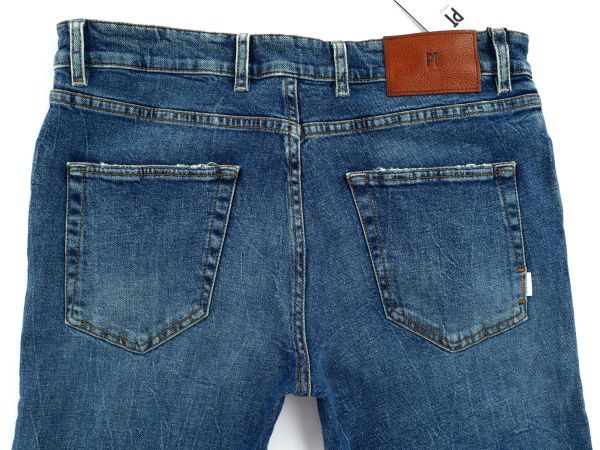 【新品未使用】PT Torino DENIM ピーティートリノ デニム◆PT05◆30◆ROCK◆インディゴ ブルー ウオッシュド ストレッチ デニム パンツ_画像6