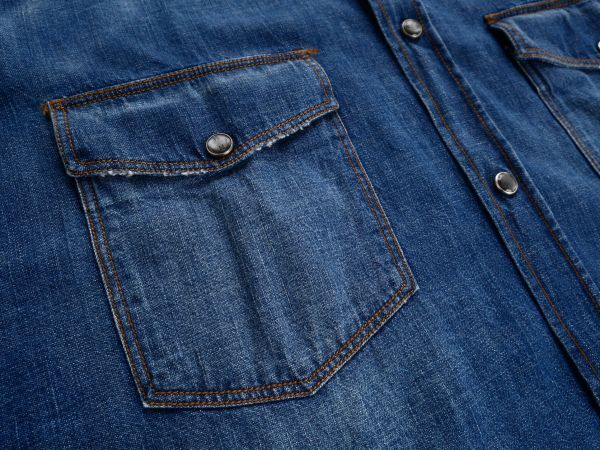 【新品未使用】PT Torino DENIM ピーティートリノ デニム◆Made In Italy◆40◆インディゴ ブルー デニム ウエスタン シャツ◆デニムシャツ_画像6