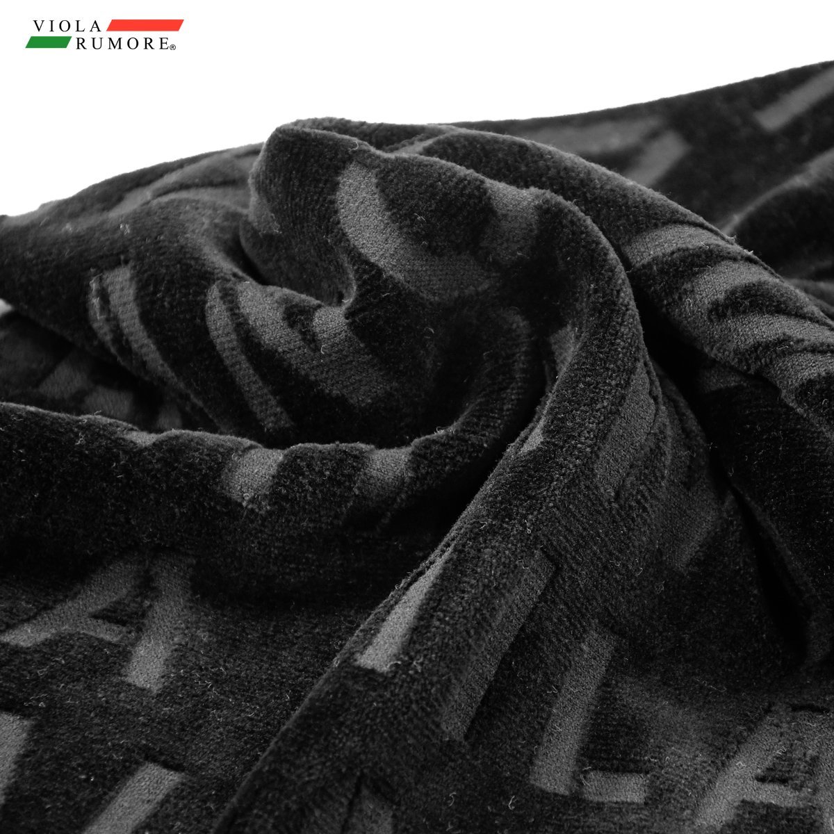 ◆01344-bk VIOLA ヴィオラ ビオラ フェイスタオル 綿100％ パイルジャガード 約34×84cm ロゴ (ブラック黒) コットン 送料370円～の画像6
