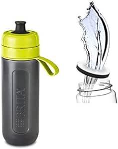 ブリタ 水筒 直飲み 600ml 携帯用 浄水器 ボトル カートリッジ 1個付き フィル&ゴー アクティブ ライム 【日本正規品】_画像1