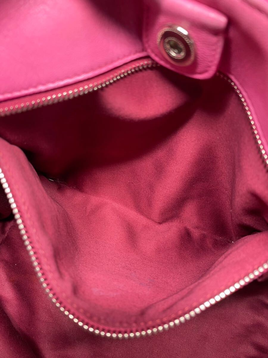 美品 miumiu ミュウミュウ 3way マテラッセ ハンドバッグ ナッパクリスタル ショルダーバッグ トートバッグ レザー ピンク の画像8