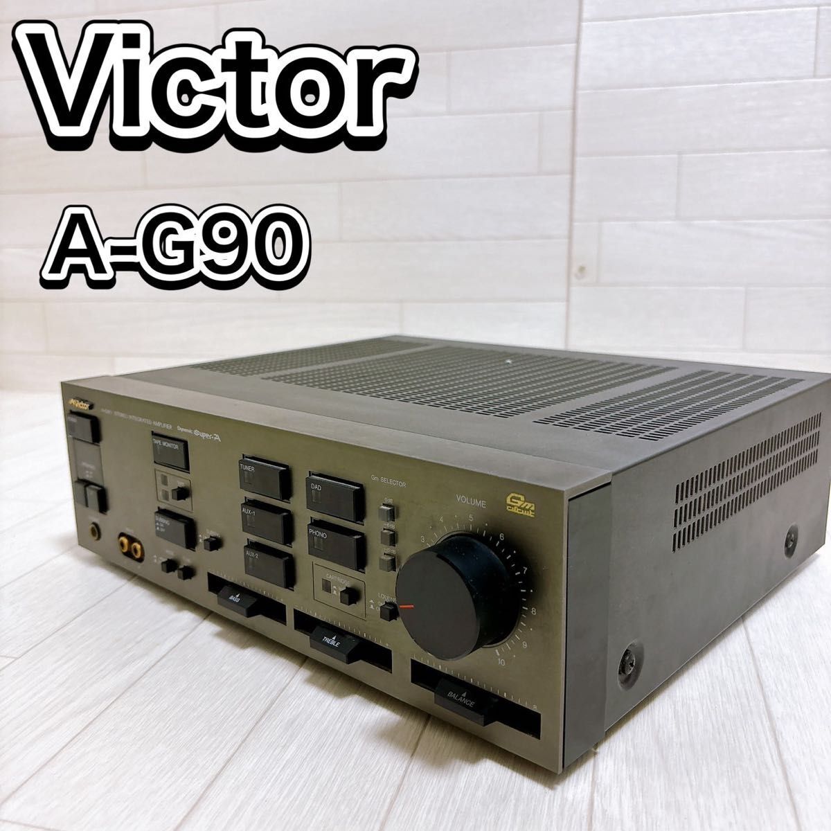 現状品 Victor ビクター A-G90 プリメインアンプ ブラック 通電OK_画像1