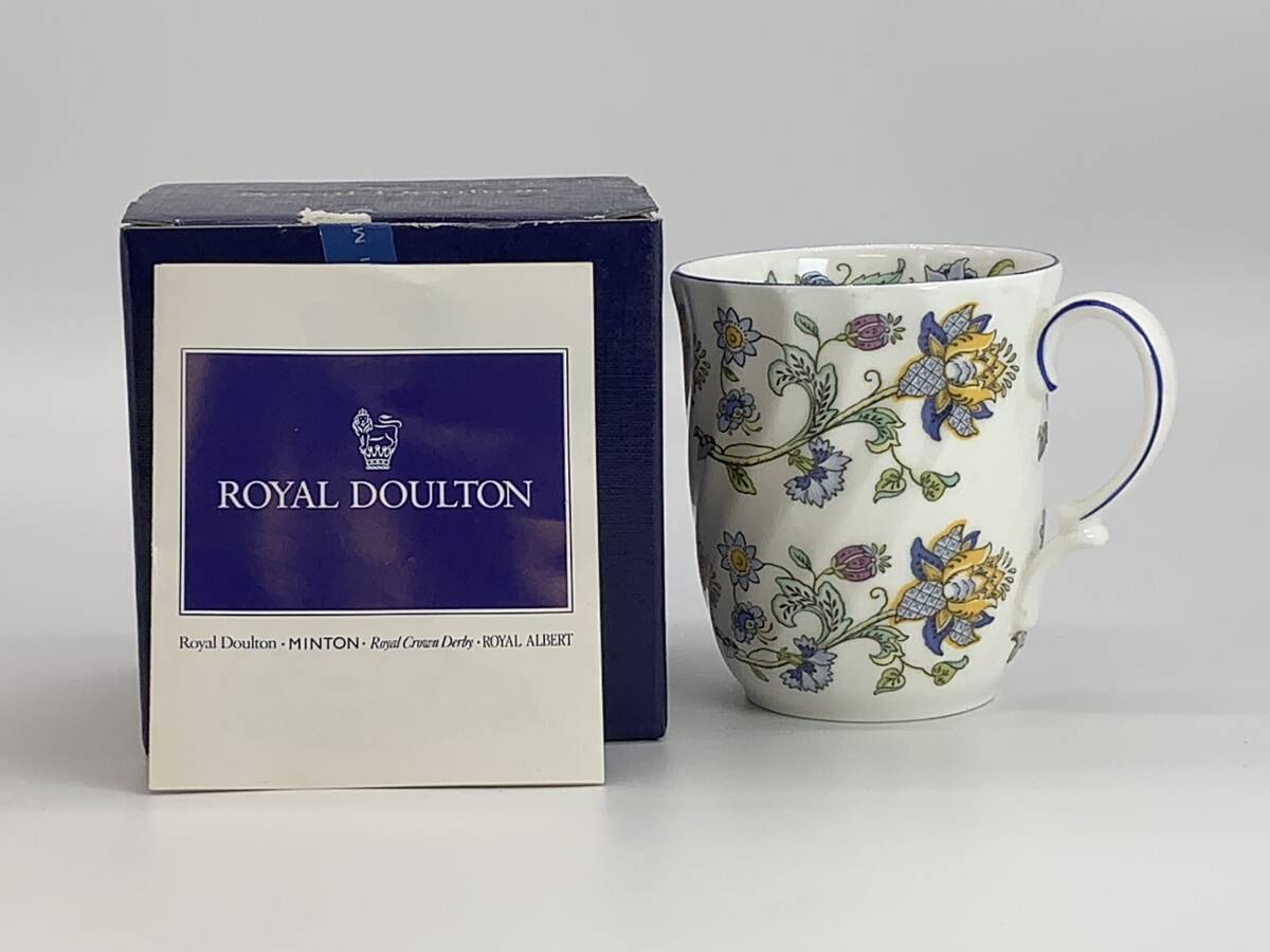 ★Royal Doulton ロイヤルドルトン ミントン ハドンホール マグカップ ブルーの画像1