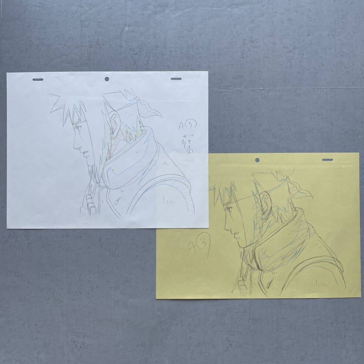■【ナルト NARUTO】【うずまきミナト Minato Uzumaki】原画 動画 セル画 3枚 anime genga douga cel アニメ(k43) の画像2