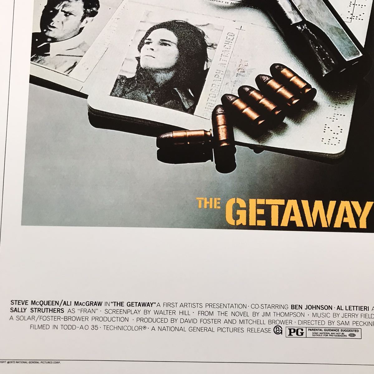 US версия постер [geta way ](The Getaway)1972*s чай b* McQueen / Sam *pe gold pa-/ Walter * Hill 