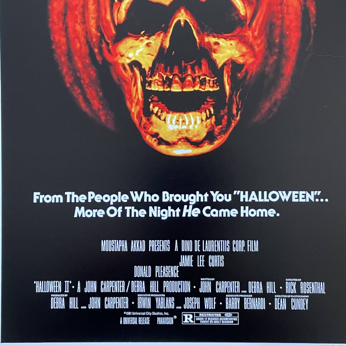 USポスター『ハロウィンII』（Halloween II）1981年★ジョン・カーペンター/ブギーマンホラー/スプラッター_画像4