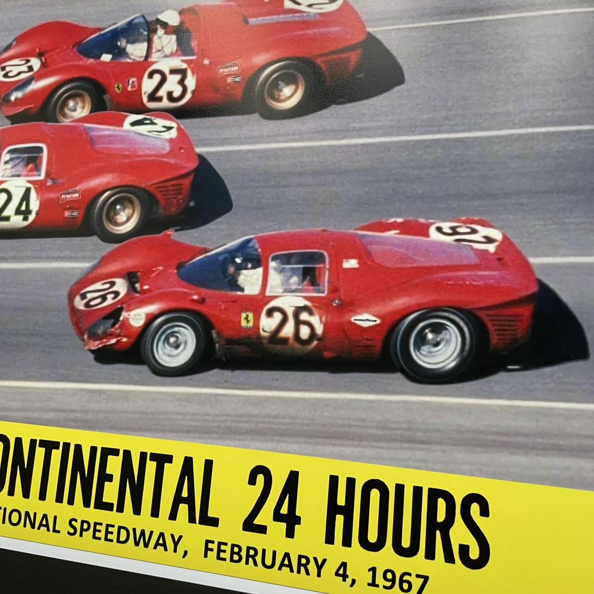  постер *1967 год Daytona 24 час Ferrari 3 шт. отделка фото *330 P3/P4,412P