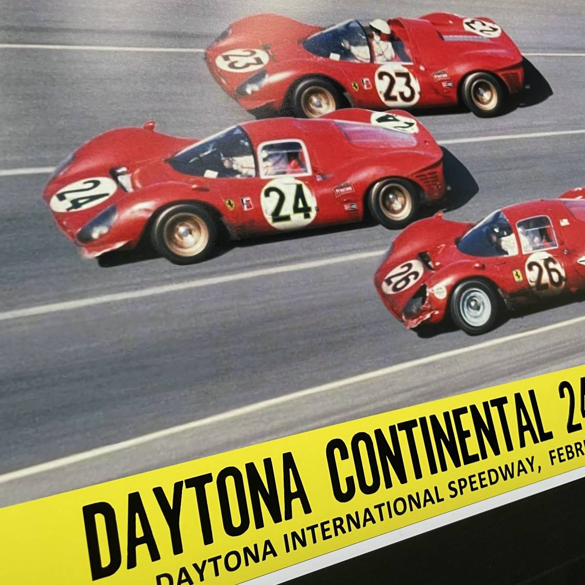  постер *1967 год Daytona 24 час Ferrari 3 шт. отделка фото *330 P3/P4,412P