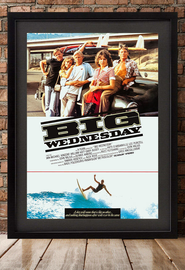  poster [ big *wenzte-](Big Wednesday)#2* surfing / California / malibu beach / Hawaii / handle tin ton 