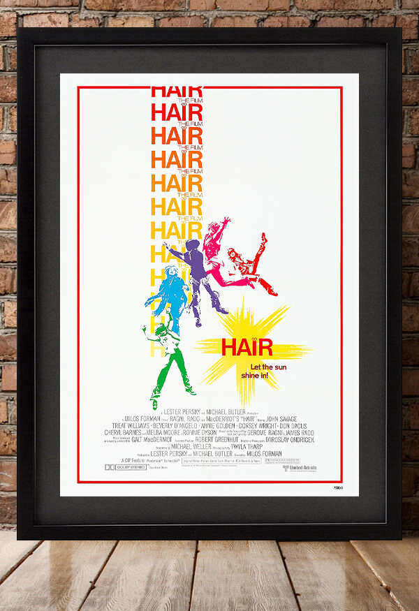 US poster [ hair -](Hair)*mi Roth * Foreman / Broad way 