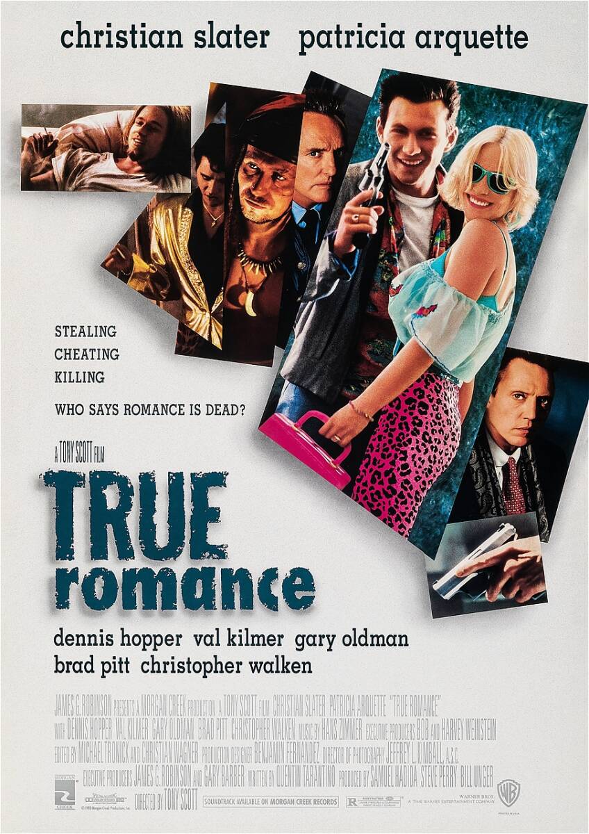 US版ポスター『トゥルー・ロマンス』（True Romance）★タランティーノ/クリスチャン・スレーター/パトリシア・アークエット_ポスターサイズ：42cm × 29.7cm