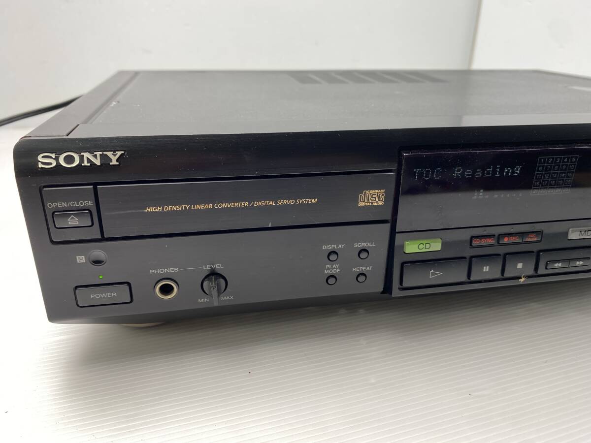 ★SONY ソニー★MXD-D1 CD・MDデッキ レコーダー【中古/現状品/通電確認OK/動作未確認ジャンク】_画像3