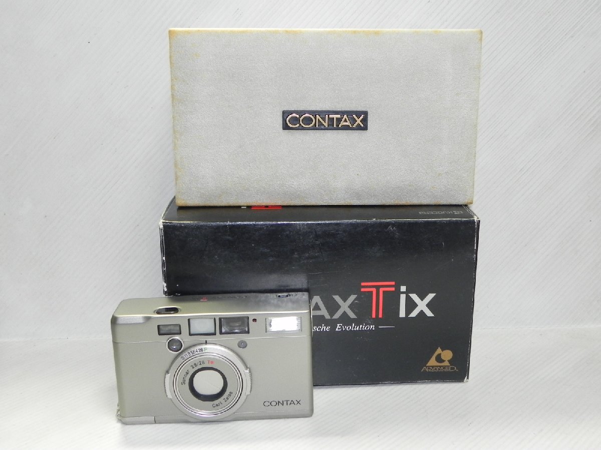 CONTAX Tix カメラ(シルバ-)美品
