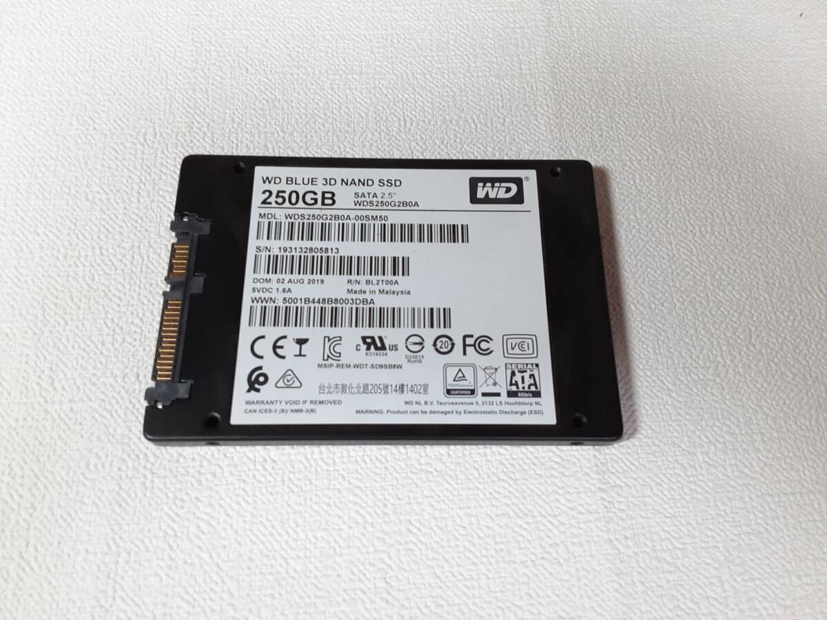 WD BLUE SSD 250GB SATA 2.5 動作確認済み 管理番号:m5564_画像4