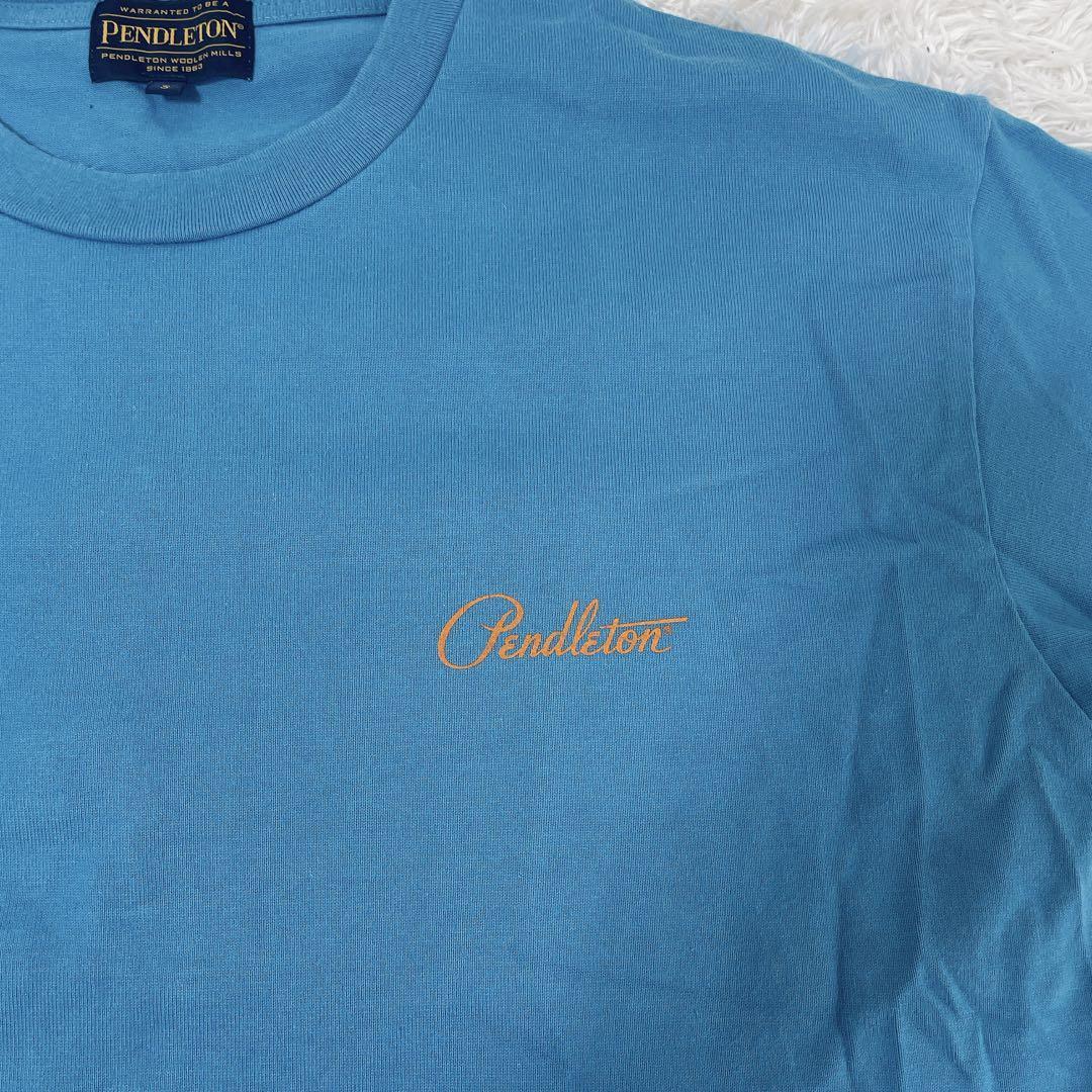 PENDLETON ペンドルトン Back Print Tee ブルー Sの画像5