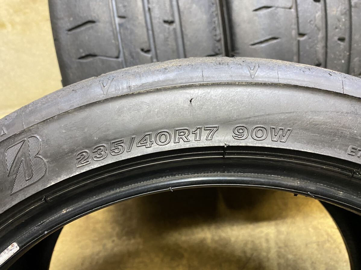 235/40R17（90W）215/45R17（91W）ブリヂストン POTENZA RE-71RS ラリータイヤ 前後セット 中古4本 2023年製 バリ山 235/40/17 215/45/17の画像6