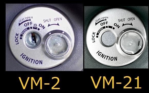 ■'10～ アドレスV50 (CA44Aの後期型 /CA4BA) シャッターキーブランクキー VM21の画像3