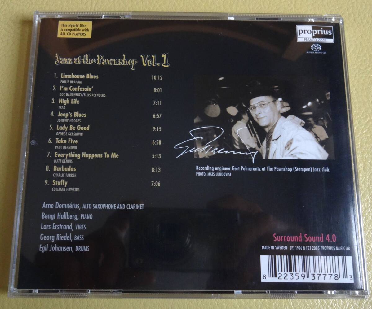 ★Proprius（Made in Sweden）★Hy-brid SACD★Jazz at Pawnshop Vol.1★の画像2
