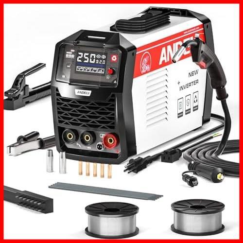 半自動溶接機 120AノンガスMIG/アーク溶接/lift TIG 100V/200V兼用 インバーター直流溶接機 MIG溶接 半自動 LEDスクリーン_画像1