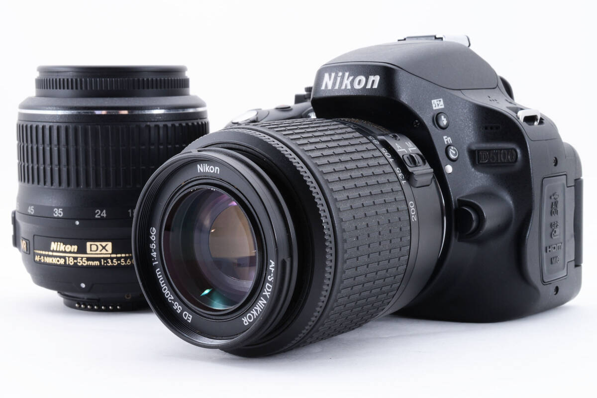 ◆◇Nikon D5100 16.2MP デジタル一眼レフ　2レンズキット18-55mm, 55-200mm #2036369◇◆_画像2