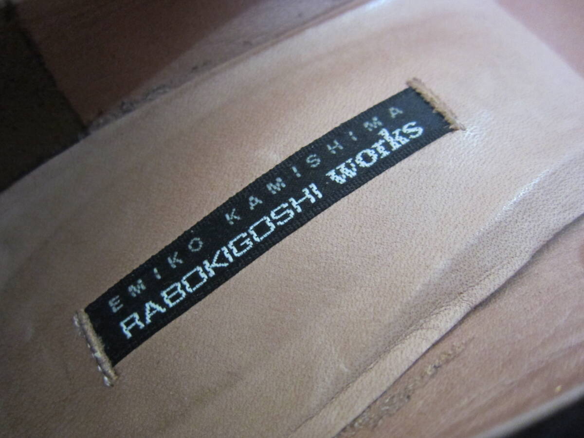 日本製 EMIKO KAMISHIMA RABOKIGOSHI works エミコカミシマ ラボキゴシ 24.5cm 本革 パンプス サンダル シューズ 靴 大きいサイズ NO.B_画像8
