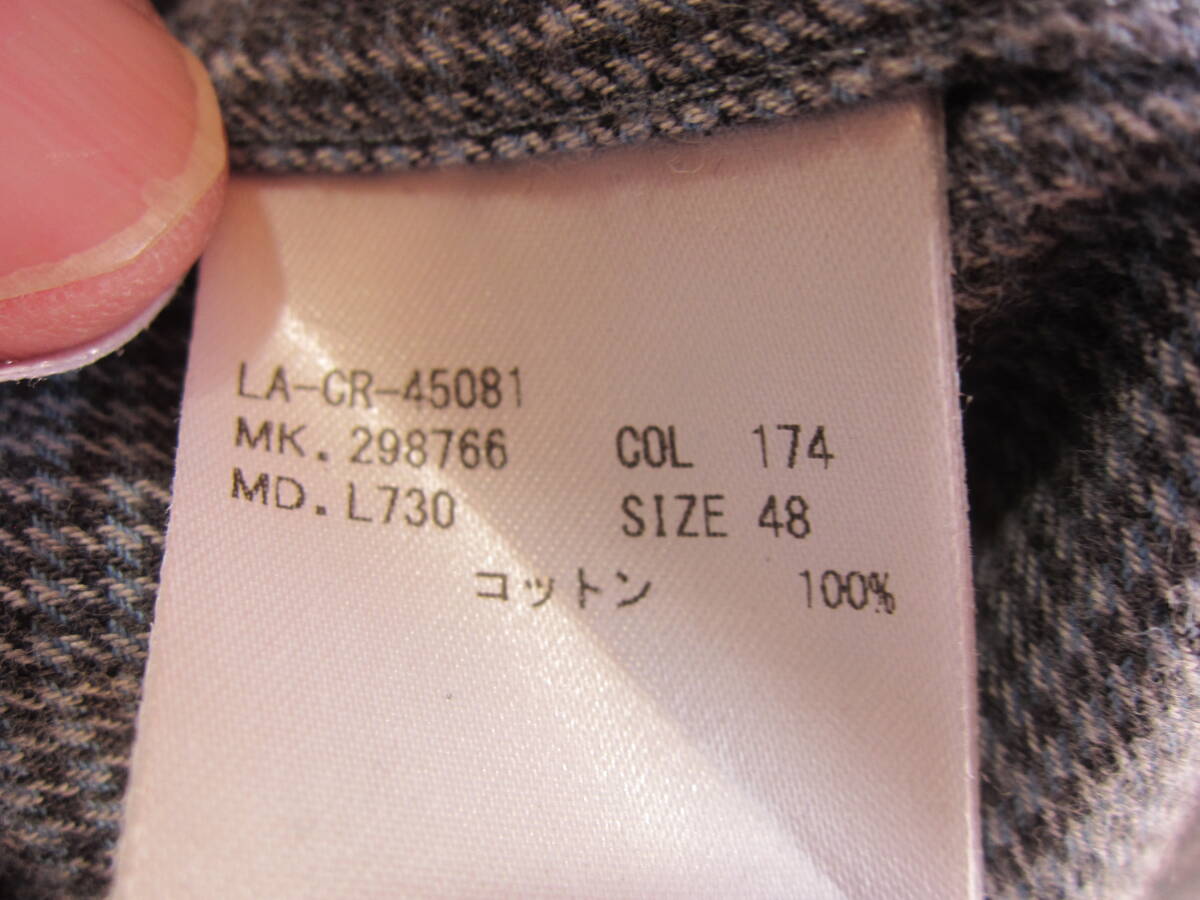 LANVIN COLLECTION ランバン コレクション メンズ 48 シャツ 長袖 コットン 日本製 ジョイックスコーポレーション タ1265_画像7