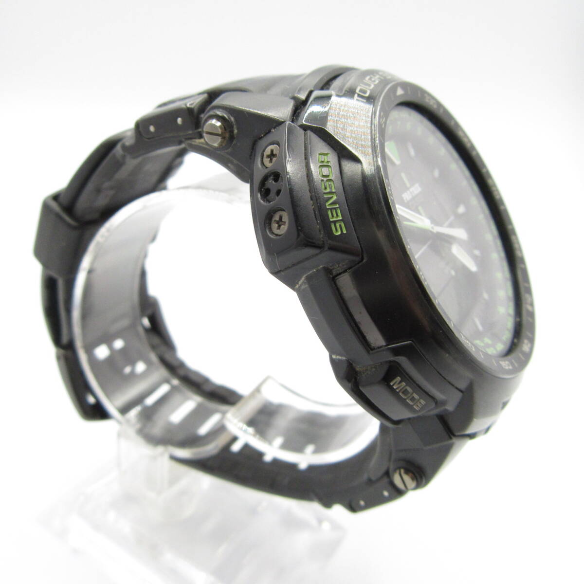 T9857*CASIO PRO TREK Protrek PRW-5100[5214] Digi-Ana Tough Solar multiband 6 black secondhand goods [ clock ]