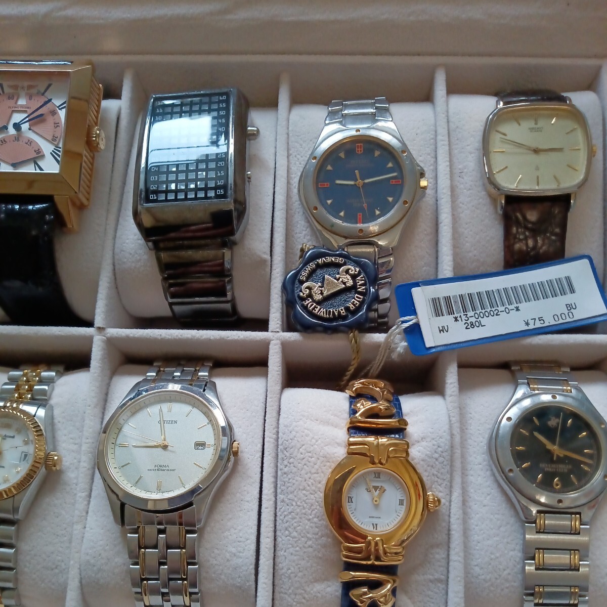 大量 時計 腕時計 手巻き 自動巻き クォーツ SEIKO CITIZEN CASIO ジャンク品まとめて97点の画像3