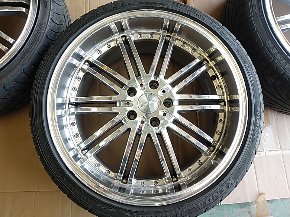  WREST メッキ19×8J(+38か+45)/9J(+42) 215/35ZR19 235/35ZR19 4本セットの画像4