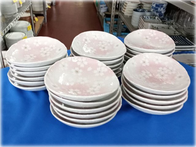 【食器市場】桜柄小皿30枚セット 130×120×33mm 業務用食器 和食器【長野発】の画像6