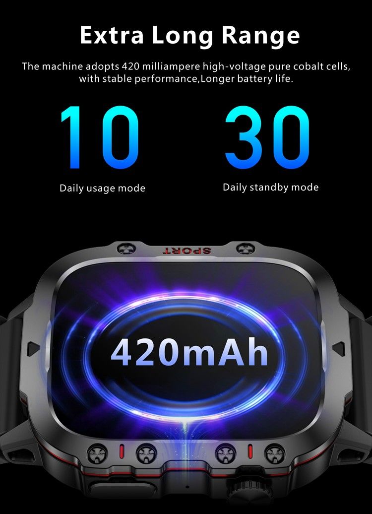 スマートウォッチ 新品 LIGE 軍用規格 日本語対応 通話機能付き メンズ 腕時計 歩数計/心拍計/血圧計モニター ブラック
