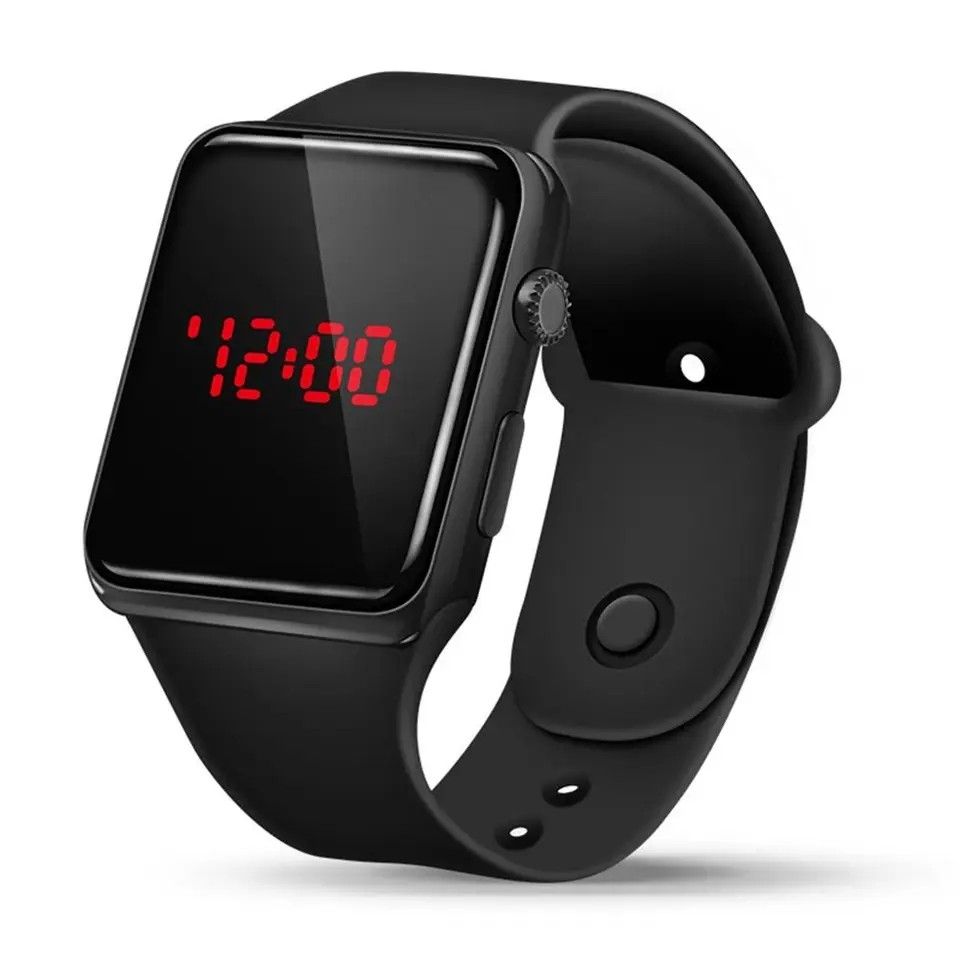 メンズ レディース 腕時計 新品 デジタル ウォッチ  スポーツ ファッション 時計 LED AppleWatch形状 ブラック