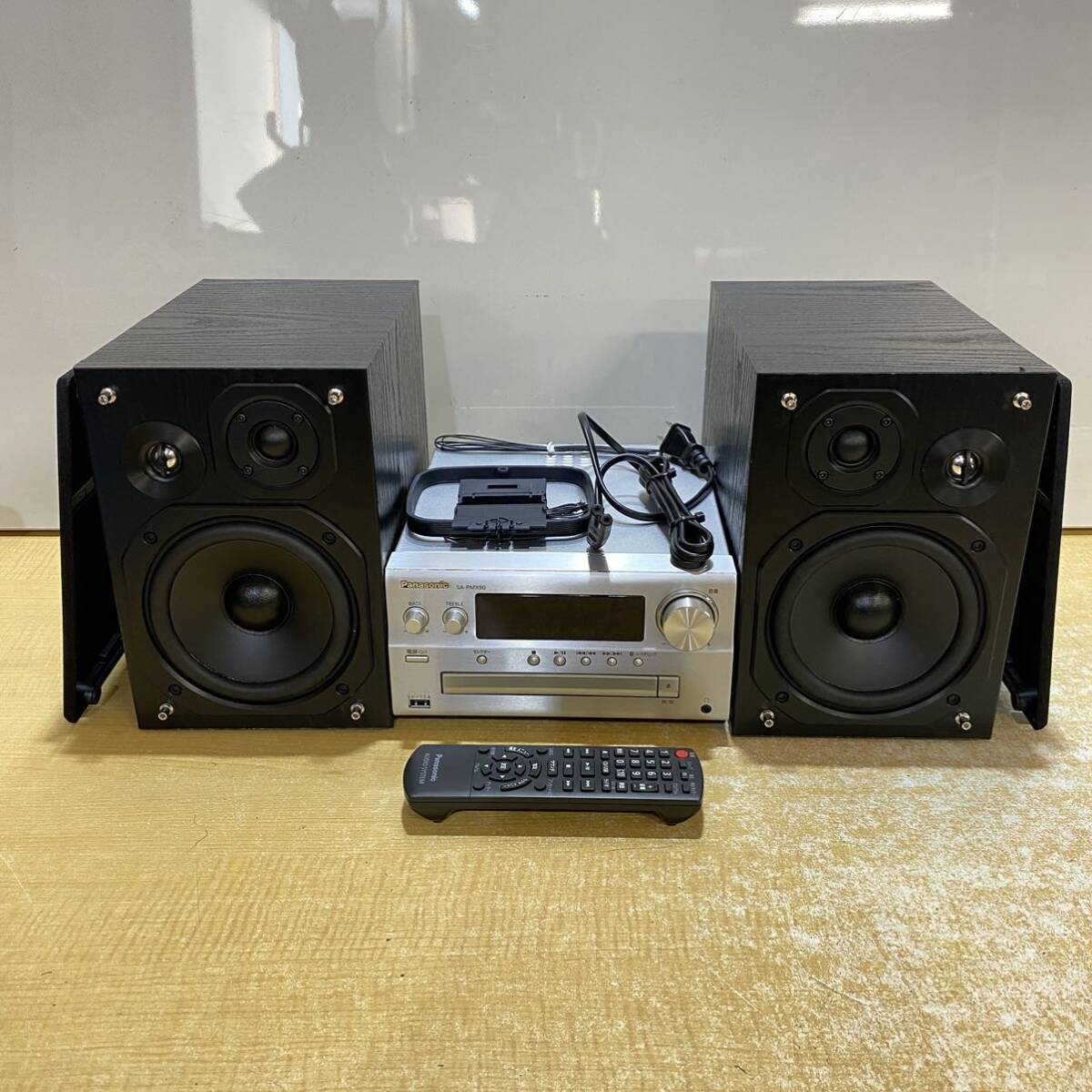 P♪ Panasonic パナソニック ミニコンポ CDステレオシステム SA-PMX90 SB-PMX70 2021年製 音出し確認済み Bluetooth対応 リモコン付き_画像1