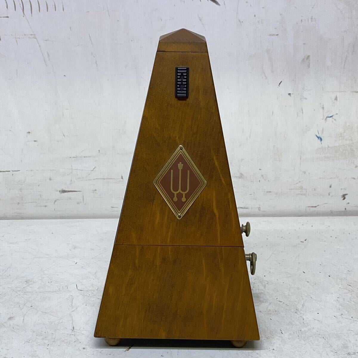 R! Wittner Wit na- system merutseru metronome 813M walnut style Germany made bell attaching Vintage antique operation goods 