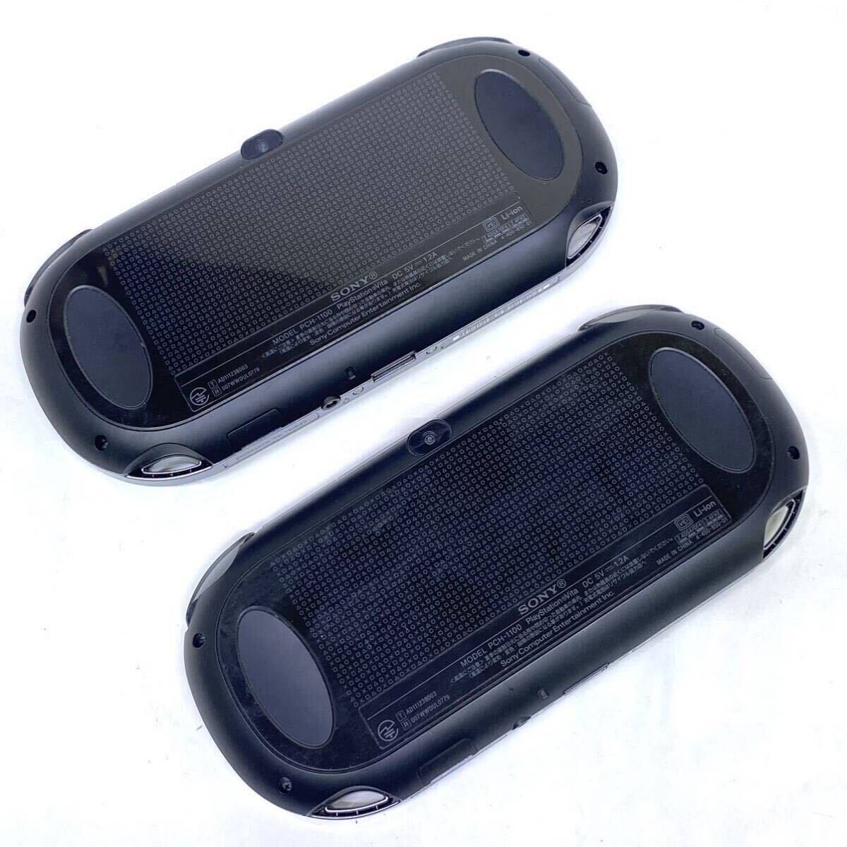 A♪ SONY ソニー PS Vita 2台まとめ セット PCH-1100 3G/Wi-Fiモデル 本体 ブラック PlayStation Vita ジャンク _画像2