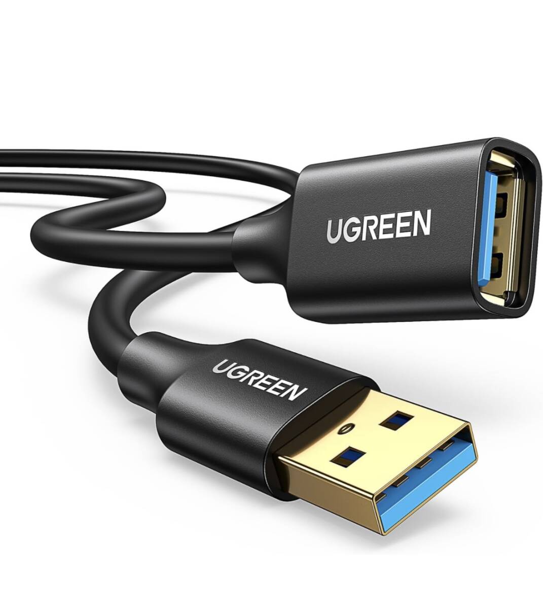 ★UGREEN USB 延長 2M USB3.0 延長ケーブル 金メッキコネクタ 高速データ転送 aオス-aメス USBケーブル 延長コード★LED照明点灯確認のみ★_画像3