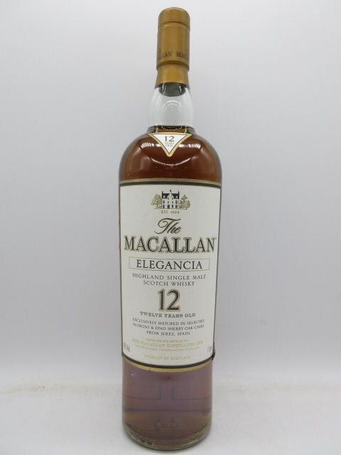 未開栓 洋酒 マッカラン 12年 エレガンシア THE MACALLAN ELEGANCIA 1000ml 40% 送料無料_画像1